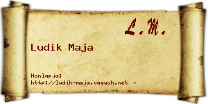 Ludik Maja névjegykártya